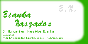 bianka naszados business card